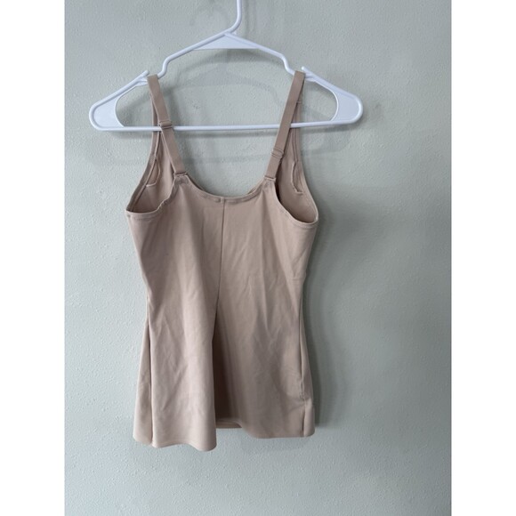 Ruby Ribbon Size 38 Cami Support Shapewear Tank 3068 Beige Tan Satin Camisole - Picture 2 of 4